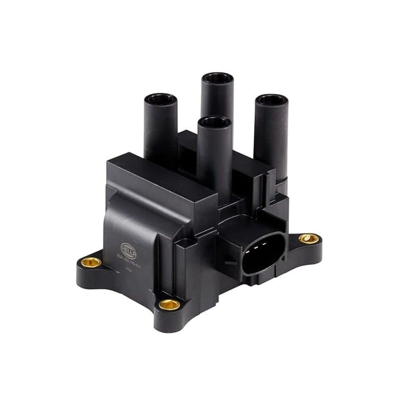 HELLA 5DA 193 175-411 Bobine d'allumage - 12V - 3pôle - Bloc bobine - vissé