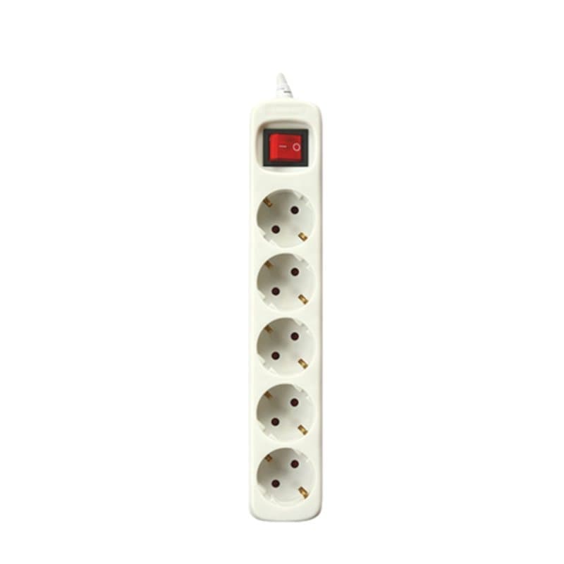 Silver Electronics 9631 – Base Électrique 5 sorties avec interrupteur (3 m) couleur blanc
