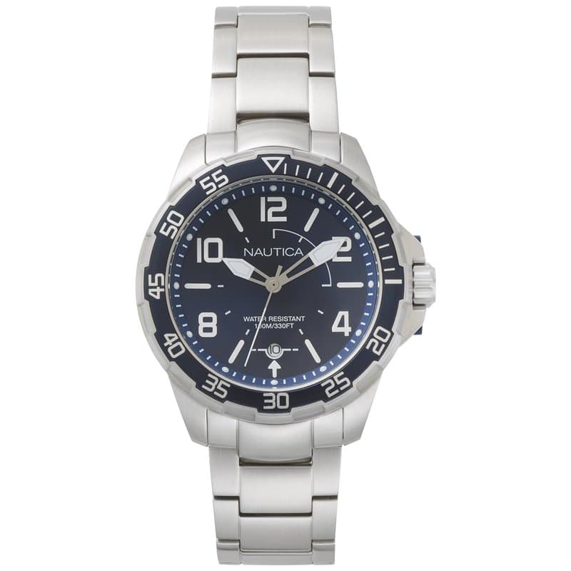 Nautica Homme Analogique Quartz Montre avec Bracelet en Acier Inoxydable NAPPLH004