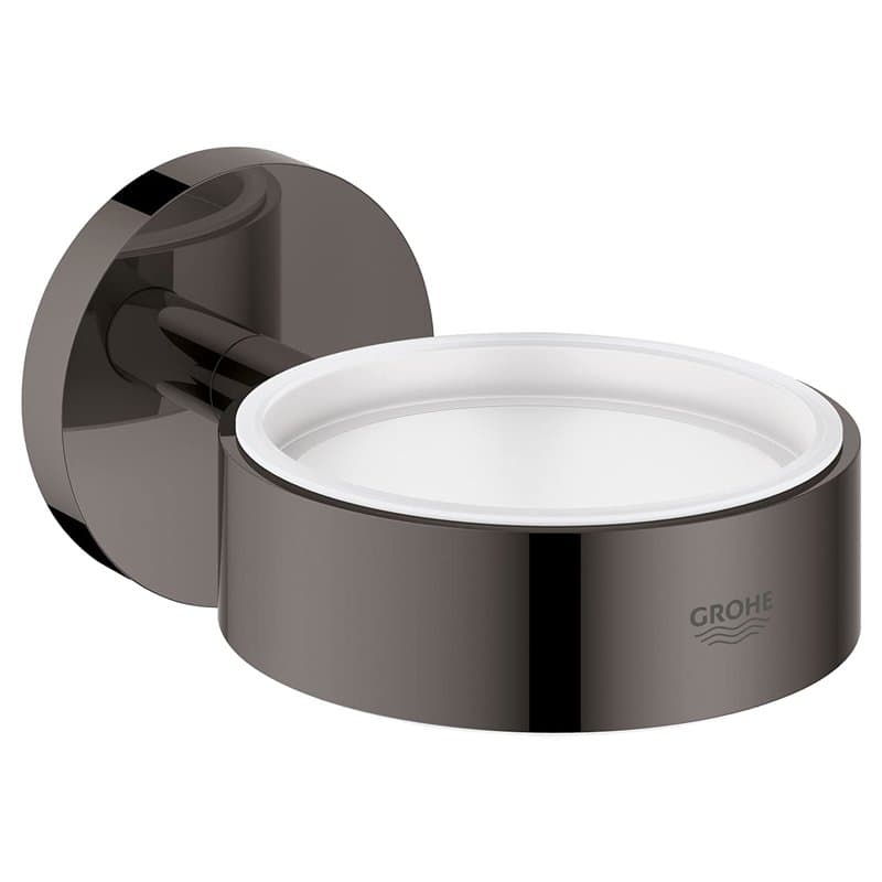 GROHE Essentials - support (surface durable, adaptée au perçage ou au collage), graphite dur, anthracite foncé 40369A01