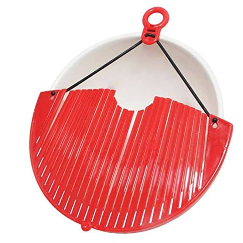 SHOP-STORY - Passoire Universelle Nouvelle Génération Égouttoir Rouge Facile à Ranger et Compatible à Toutes Les Tailles de Cass