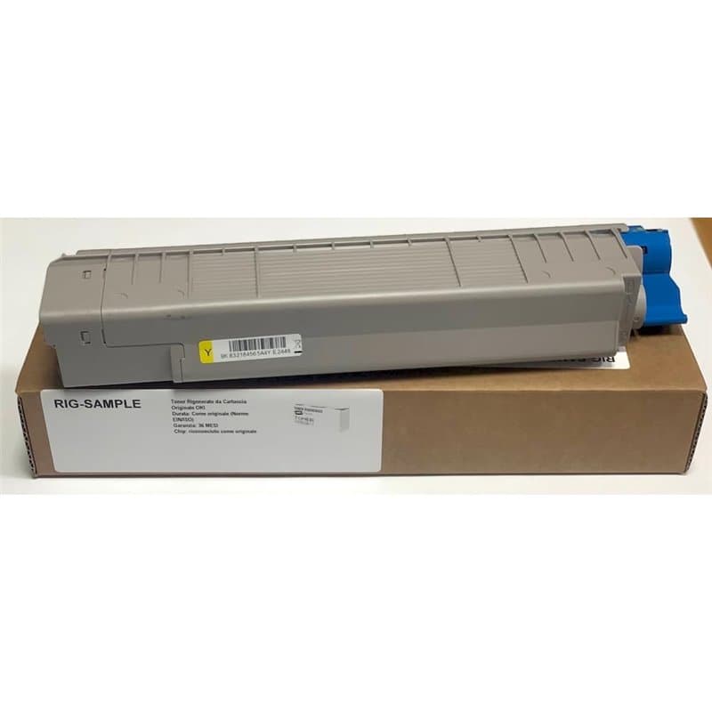 Toner OKI 44059209 pour MC860 MC 860 n dn CDN cdtn - Jaune - 10.000 Pages - Régénéré Made in Italy