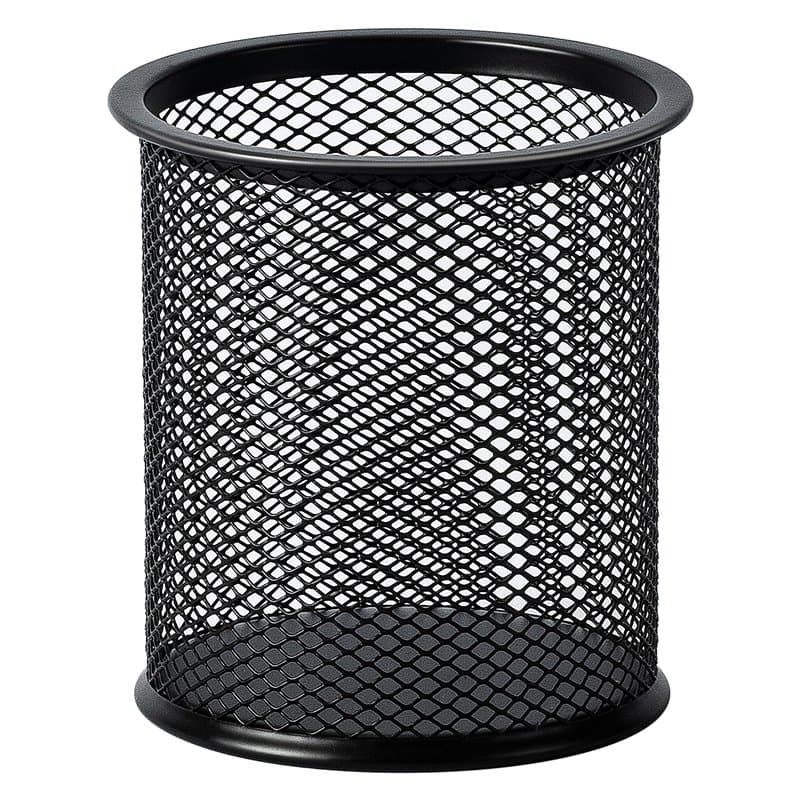 Amazon Basics Tasse à stylos en maille métallique, 1 unités, lot de 1, noir