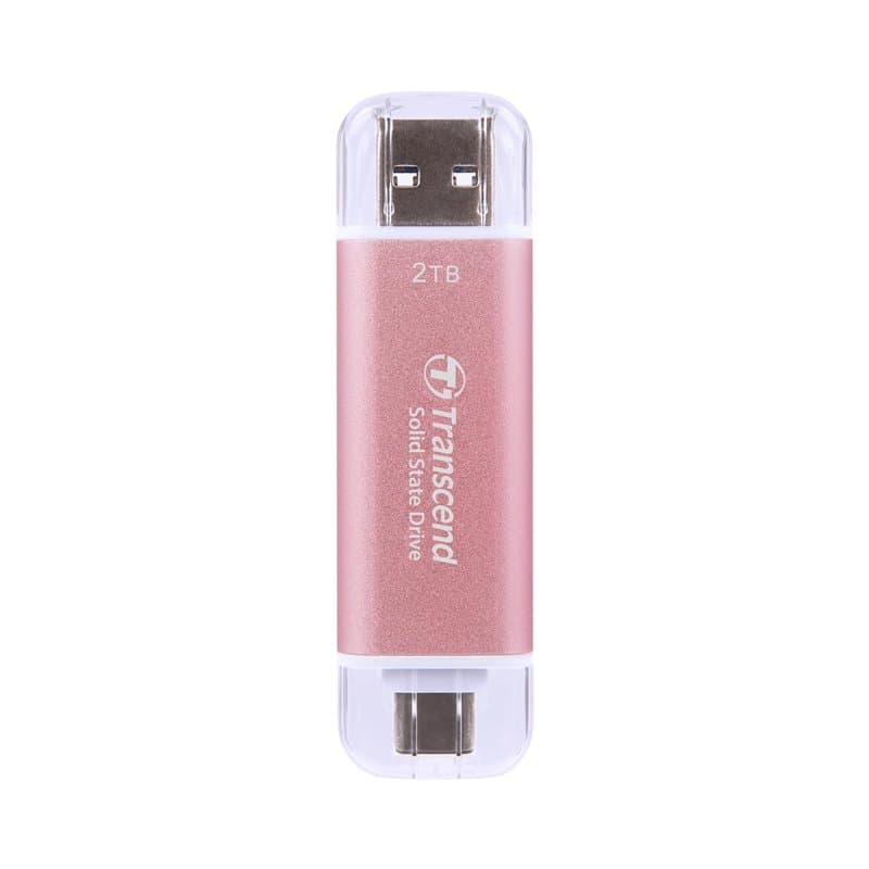 Transcend SSD Portable ESD310P 2TO, 10 Gbit/s, Type-A/Type-C Compatible avec PS4/PS5 – TS2TESD310P