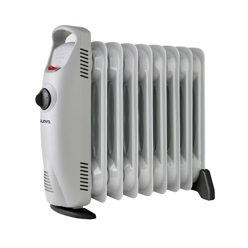 SUPRA OLIA 1000 Radiateur à huile, 1000 W, 10 m², thermostat mécanique, sécurité contre la surchauffe, poignée de transport, poi