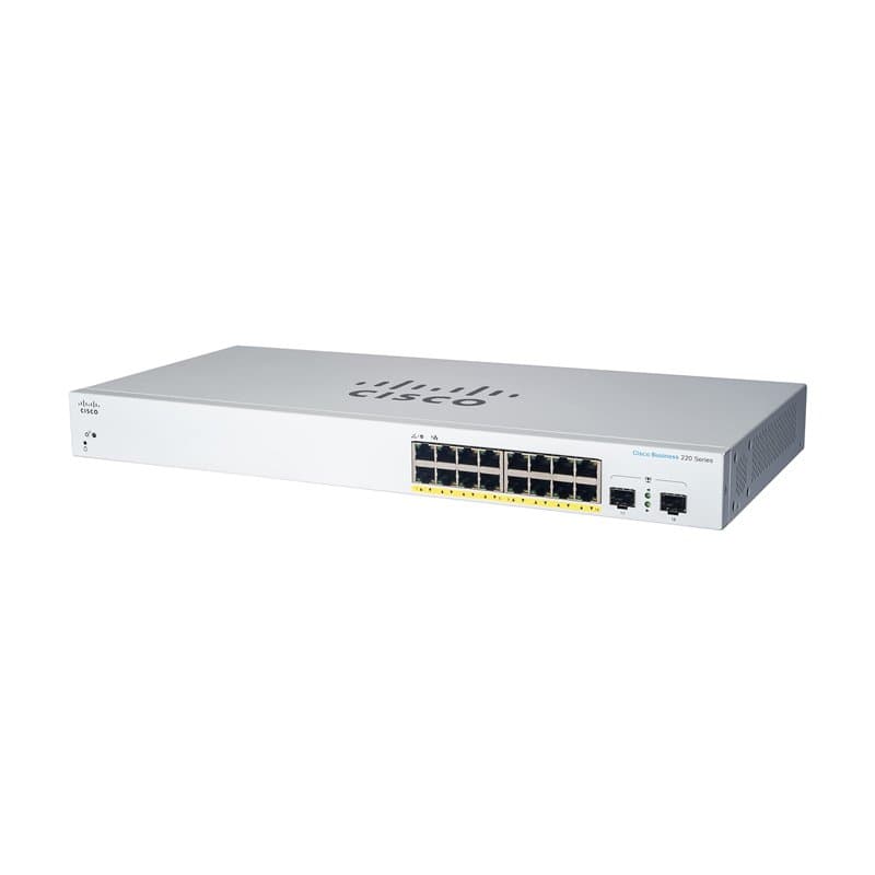 Cisco Commutateur Intelligent Business CBS220-16T-2G | 16 Ports GE | Ports SFP 2 x 1G | Garantie matérielle limitée de 3 ans (CB