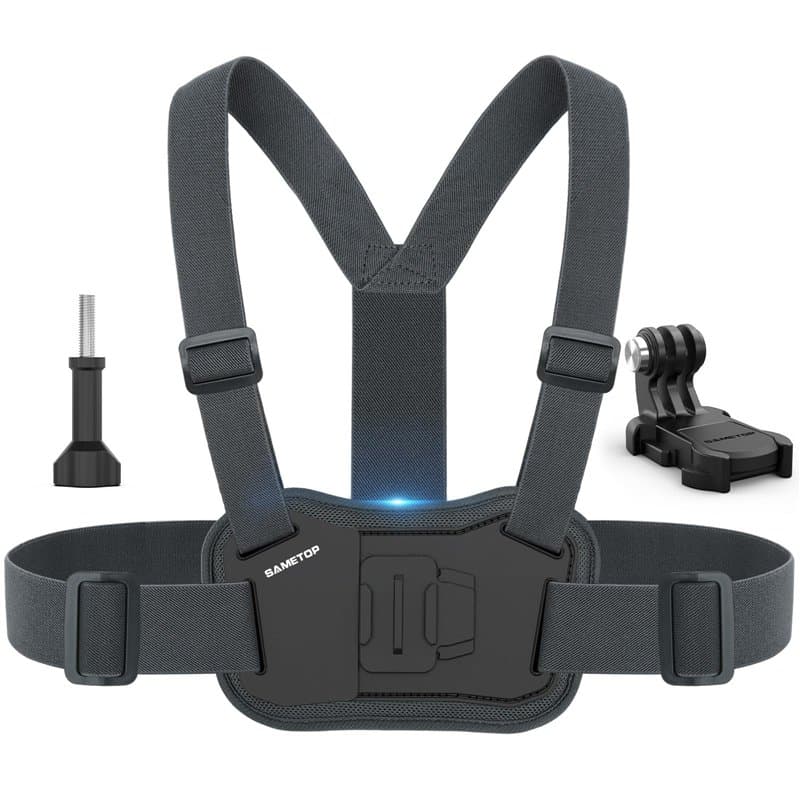 Sametop Harnais Fixation de Poitrine Chesty Sangle Compatible avec GoPro Hero 13 12 11 10 9 8 7 6 5 Session DJI Osmo Caméras d'a