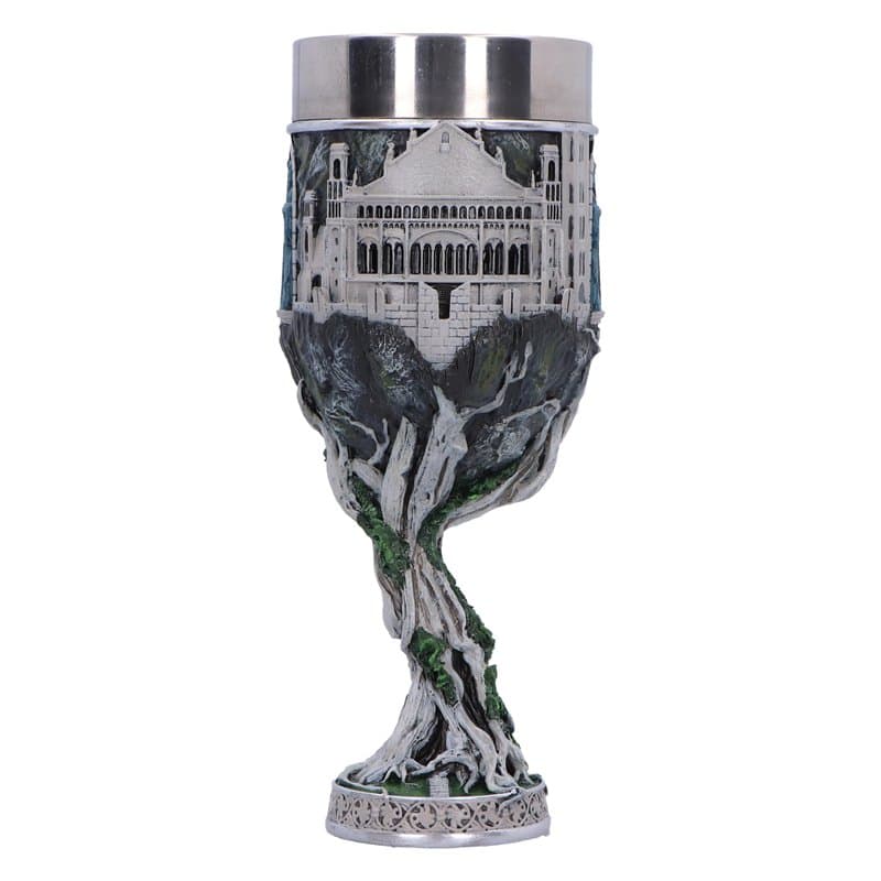 Nemesis Now Verre Gondor du Seigneur des Anneaux 19 cm, Résine Grise, Marchandise officielle du Seigneur des Anneaux, Gobelet Go
