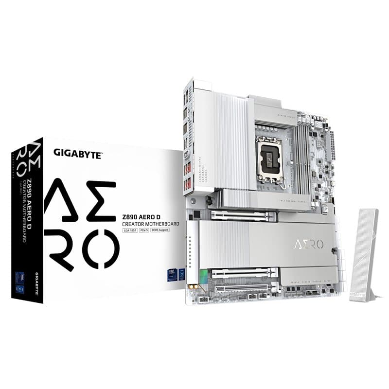 GIGABYTE Z890 Aero D Carte Mère - Prend en Charge Les processeurs Intel Core Ultra (Série 2), VRM 16+1+2 Phases, jusqu'à 9500MHz