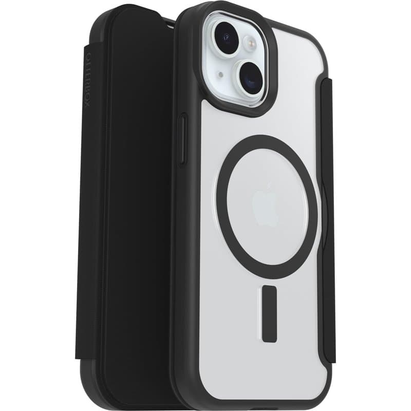 OtterBox React Series Folio Coque pour iPhone 16e, 15, 14, 13, Antichoc, Anti-Chute, avec Emplacement pour Carte, testé Selon Le