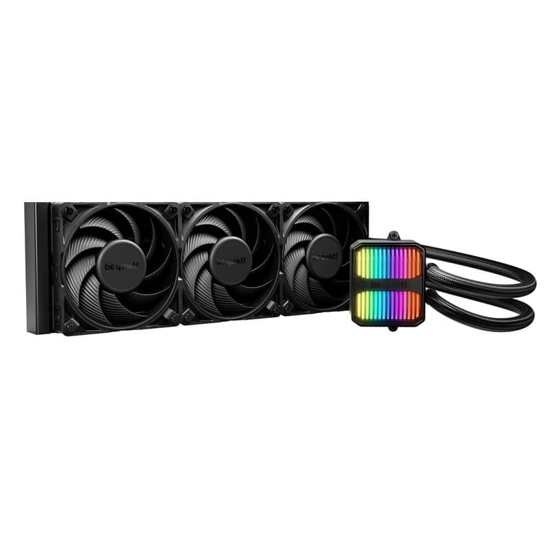 be quiet! Silent Loop 3 360mm système de refroidissement liquide, plaque froide usinée avec haute précision, 3 ventilateurs Sile