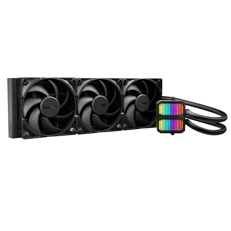 be quiet! Silent Loop 3 420mm système de refroidissement liquide, plaque froide usinée avec haute précision, 3 ventilateurs Sile