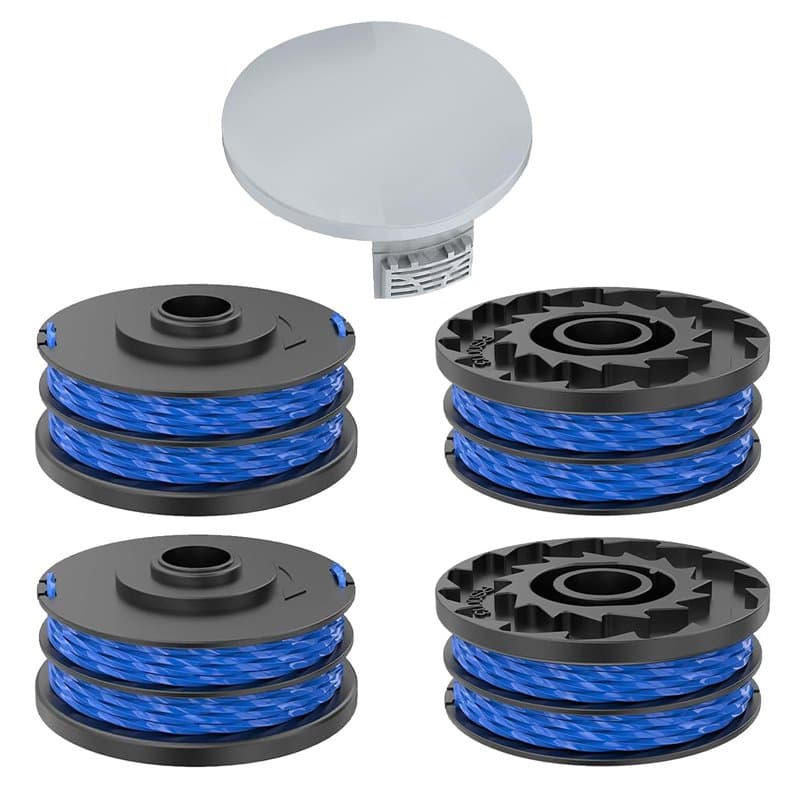 CHIHOLEN 4 Bobine Fil Coupe Bordure Compatible avec Ryobi RAC123,Convient pour Ryobi RLT4027, RLT4125, RLT5027, RLT6030, RLT5127