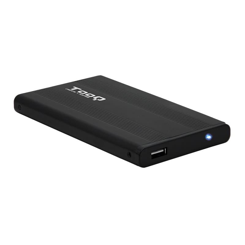 TooQ TQE-2510B - Boîtier USB 2.0 pour disques durs 2,5", SATA I/II/III, Noir