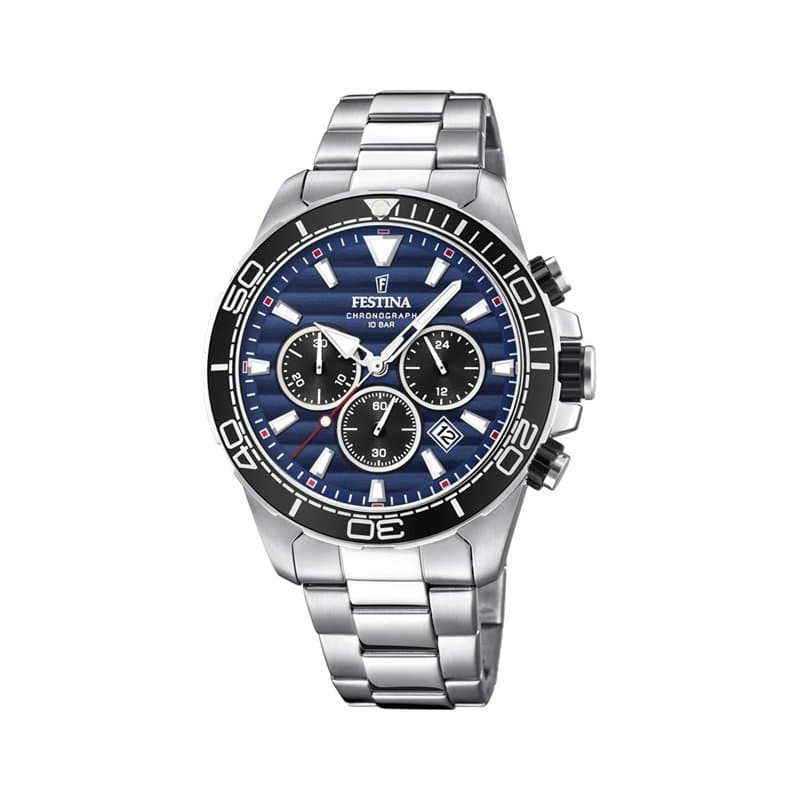 Festina Hommes Analogique-Numérique Quartz Montre avec Bracelet en Acier Inoxydable