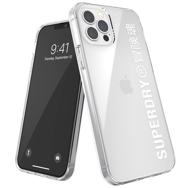 Superdry 42596 Coque de Protection Transparente pour iPhone 12 / iPhone 12 Pro 6.1