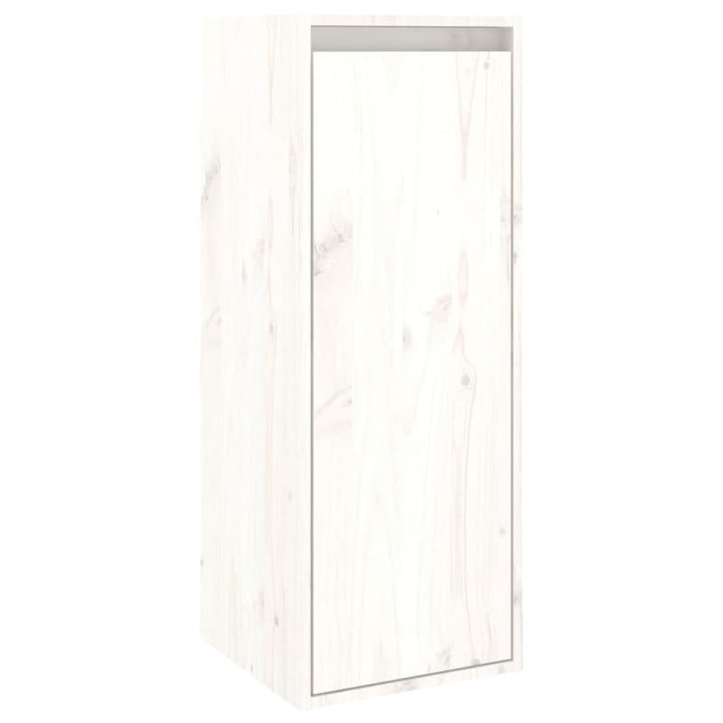 vidaXL Pensile Bianco 30x30x80 cm in Legno Massello di Pino
