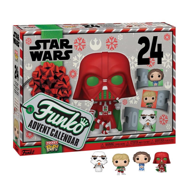Funko Advent Calendar: Star Wars Holiday - Darth Vader - Dark Vador- Calendrier de L'avent - 24 Jours de Surprise - Mini-Figurin