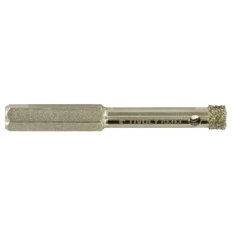 TIVOLY 12000820600 Foret Diamond à Eau pour Grès Céram, Queue Hexagonale, Usage Courant Ø 6mm