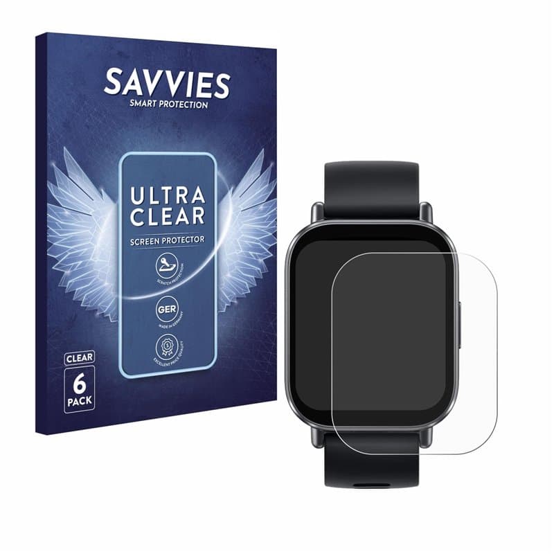 savvies Protection Ecran pour Xiaomi Redmi Watch 5 Active (6 Pièces) - Film Protection Ultra Clair