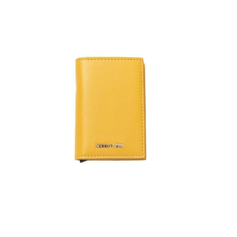 Cerruti 1881 Portefeuille en cuir jaune pour homme, jaune, taille unique