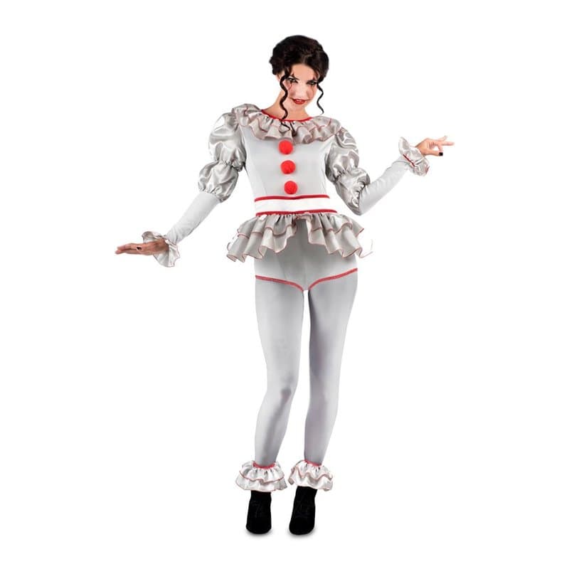 viving Déguisement de clown sinistre avec volant Taille L (1)