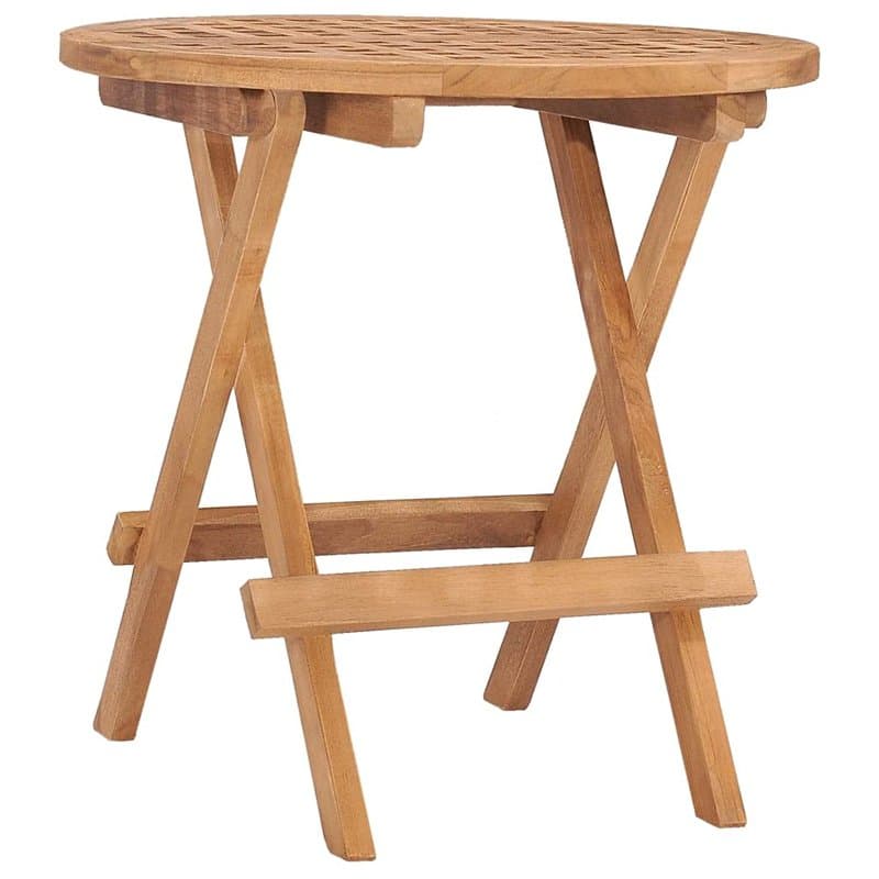 Bussandri Exclusive Table de jardin pliante en teck massif 50 x 50 x 50 cm