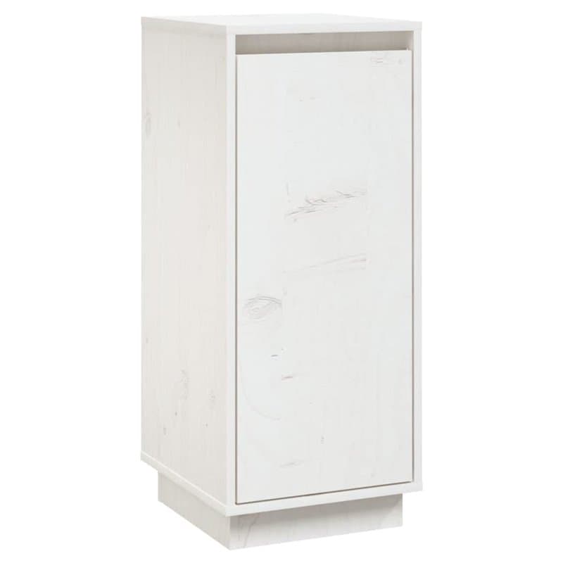 vidaXL Credenza Bianca 31,5x34x75 cm in Legno Massello di Pino