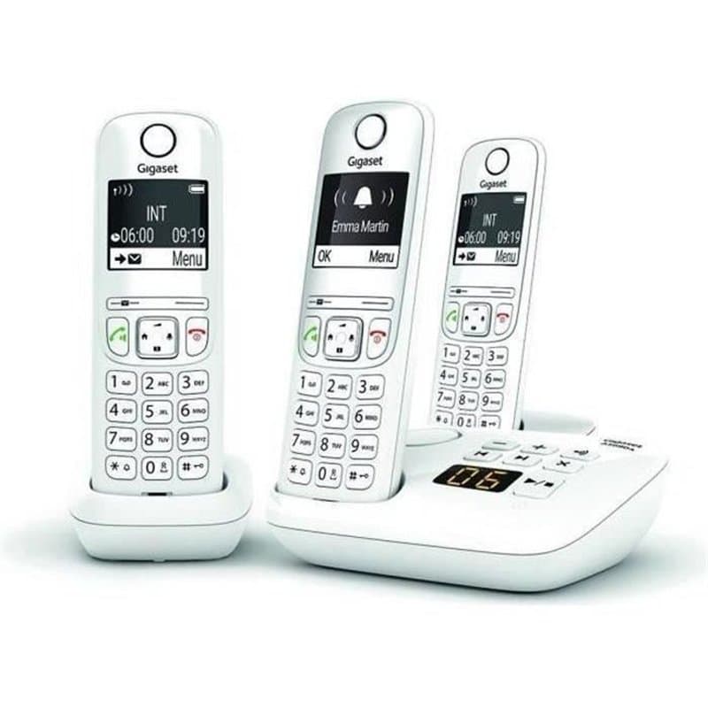 Téléphone Fixe AS690 A Trio Blanc - GIGASET - Monochrome - 20 tonalités de sonnerie - Mains libres