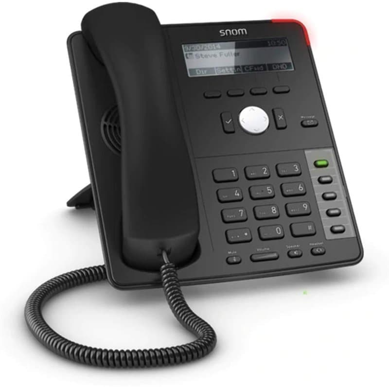 Snom D712 Téléphone IP, téléphone de bureau SIP (B / W affichage à quatre lignes avec rétro-éclairage, 5 touches de fonction pro