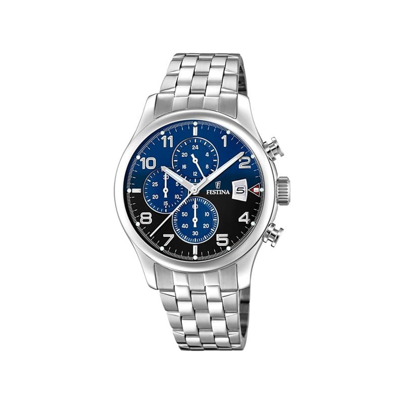 FESTINA Homme Analogique Quartz Montre avec Bracelet en Acier Inoxydable F20374/8