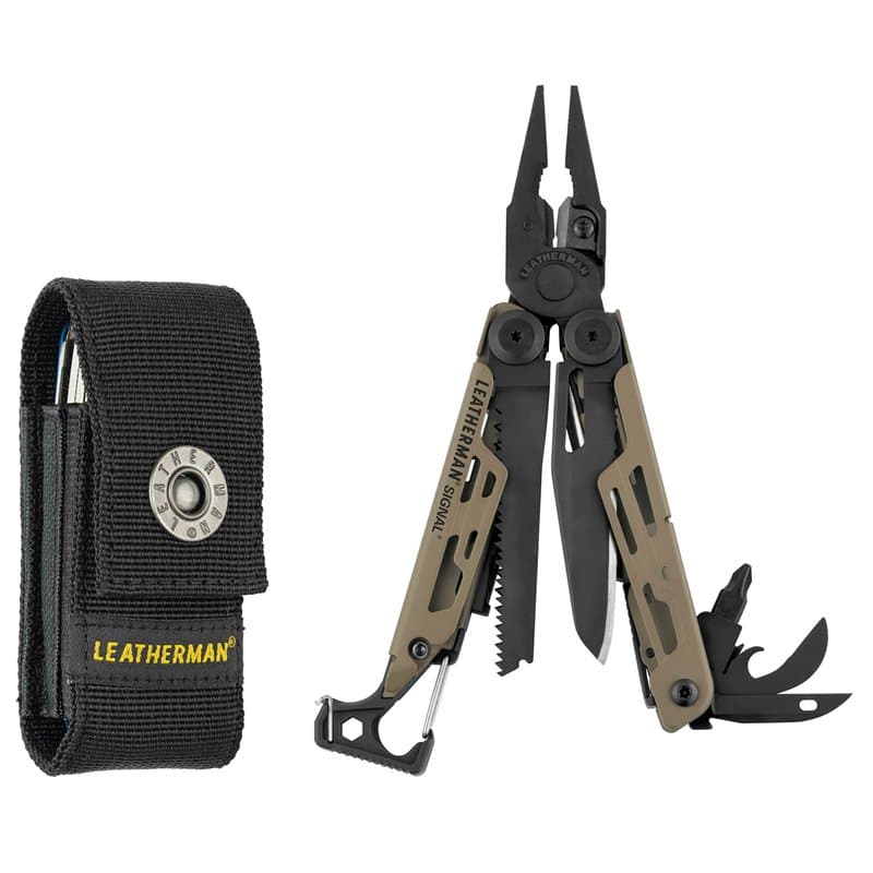 Leatherman Signal - Pince multifonctions conçue pour l’aventure, avec 19 outils dont un allume-feu, un marteau, un sifflet d’urg