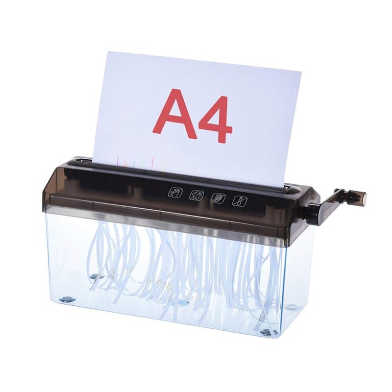 Malayas Destructeur de papier A4 de 22,9 cm - Déchiqueteuse manuelle à la main - Machine de découpe droite pour l'école, le bure