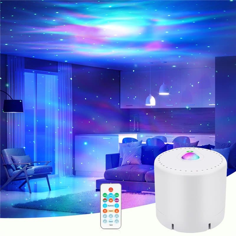 Projecteur Ciel Etoile, Projecteur Galaxie avec télécommande, Projecteur de Veilleuse à vitesse et Luminosité réglables pour Déc