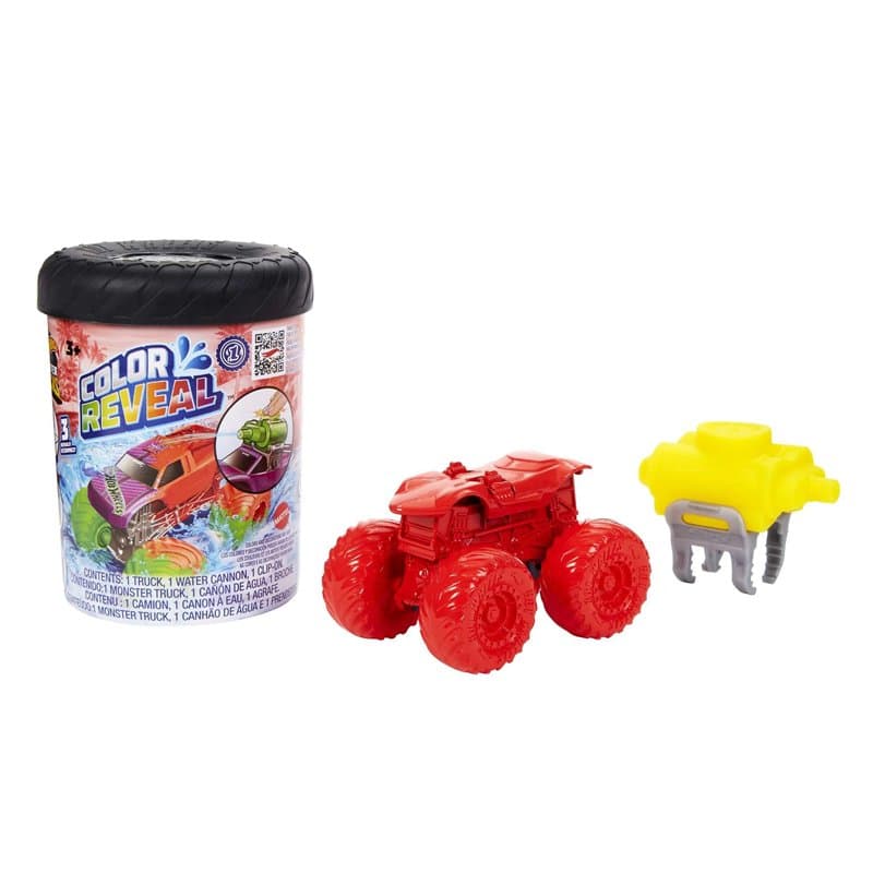 Hot Wheels Assortiment de véhicules Monster Truck Color Reveal et Propulseur d’Eau avec révélation Surprise et Changement de Cou