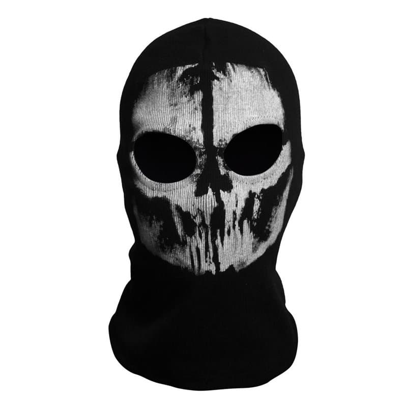 Cagoule avec tête de mort imprimée | Cagoule pour fans de COD | Couleur: noir