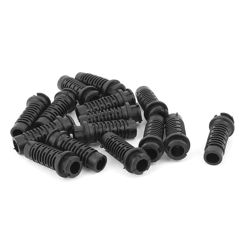 sourcing map 15pcs Manchon Cordon Protecteur Fil d'alimentation démarrage Sortie de Machine Gaine Passe-câble Passe-fil caoutcho