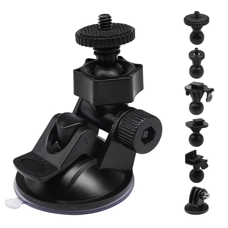 Support de caméra à ventouse iSportgo S30 avec 10 joints pour Rexing, Z-Edge, Old Shark, KDLINKS, Falcon Zero, Transcend, Vantru