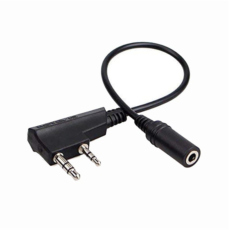 Retevis TCK01 Talkie Walkie Adaptateur Audio 2 Broches à 3.5mm, Câble Adaptateur Audio Talkie-walkie Compatible avec Talkie Walk