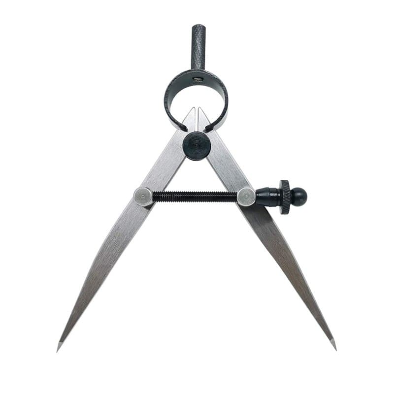ZLKSKER Boussole professionnelle en cuir de 10,2 cm - Avec ressort de précision - Pour travail du bois, travail du métal