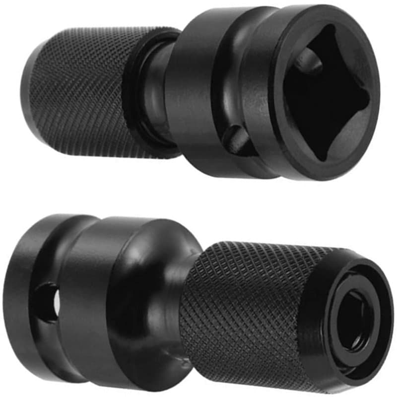 Pomlink Lot de 2 adaptateurs 1/2" carré à 1/4" hexagonal, convertisseur de mandrin à libération rapide pour clé à cliquet à impa