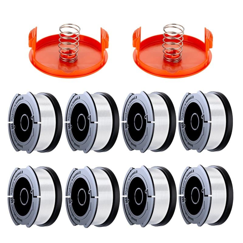 Eventronic 8 Pack Bobine Fil Coupe Bordure Compatible avec Black et Decker Coupe Bordures, A6481 A6485 1.65mm Bobine de Fil Debr