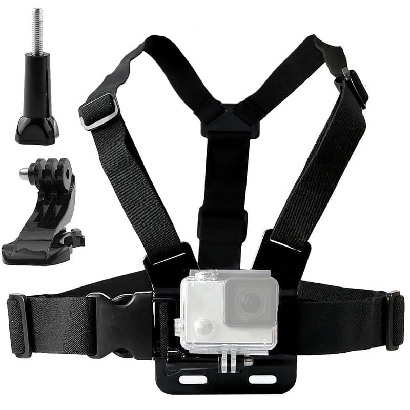 TEKCAM Harnais de Poitrine Support Fixation Poitrine Chesty Compatible avec Gopro Hero 13/12/11/10/9 AKASO GOOKAM Apexcam Jadfez