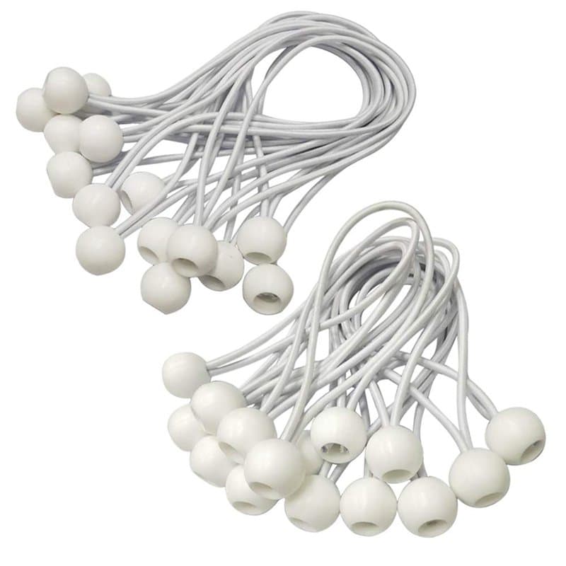 Tendeur Elastique,Sandow Elastique,30 Pièces Tendeur Bache pour Bannière, Bâche, Pavillon,Tente,Rideaux Harnais D’Extension,Supp