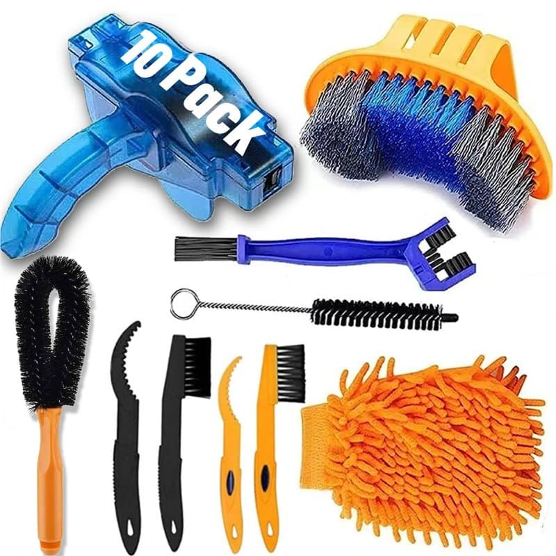 QeeHeng Outil de Brosse de Nettoyage de Vélo, Kit d'outils de Nettoyage de Vélo, Kit Nettoyage Vtt Adapté à Différents Types de