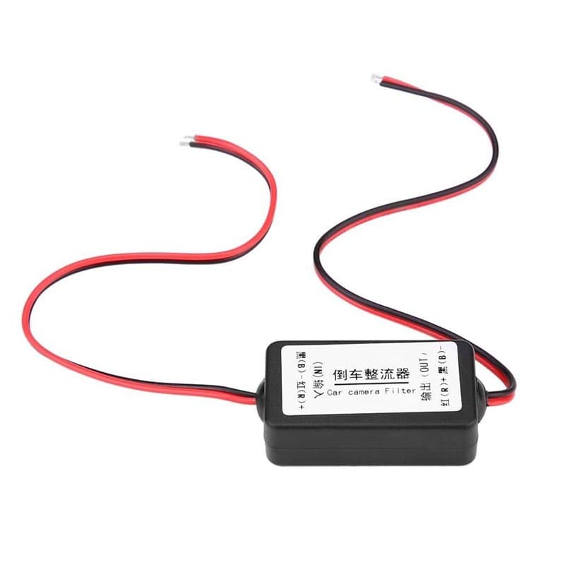 DEWIN Filtre de Caméra de Recul et Redresseur de Tension 12V CC pour Voiture