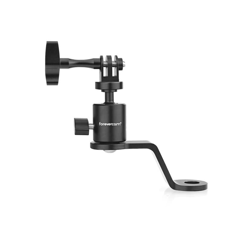 Forevercam Support de rétroviseur de Moto en Aluminium Rotation à 360 ° Pince de Support en métal Compatible pour Gopro Max Hero