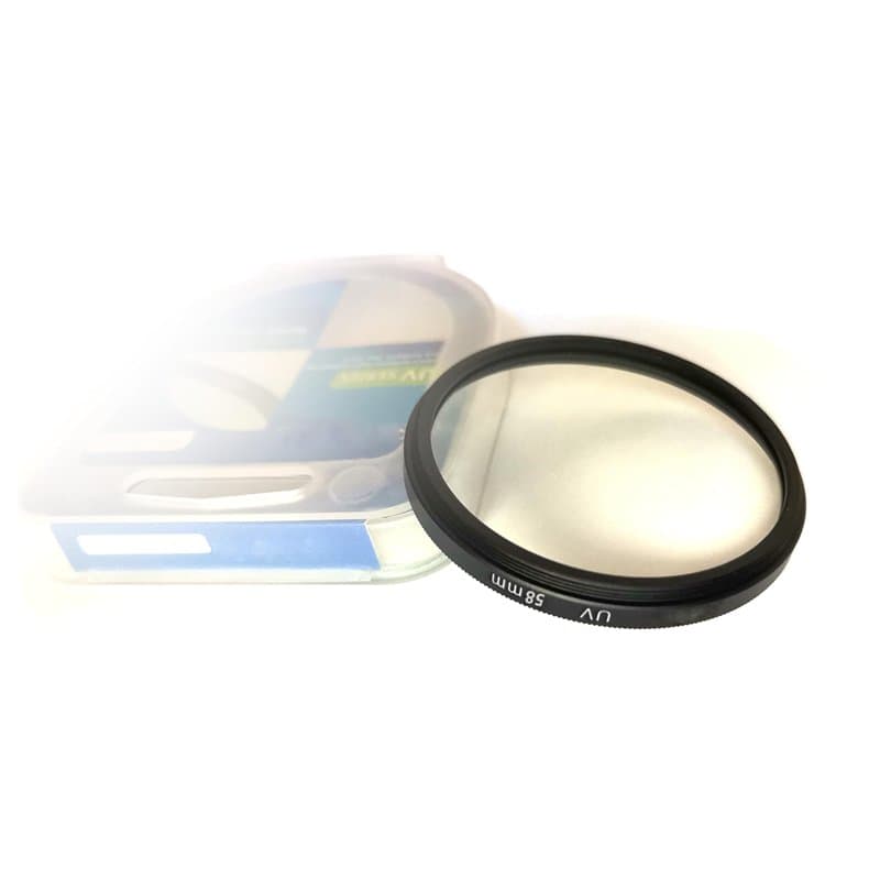 Fire Rock Filtre UV 58 mm pour Canon EF-S 18-55 mm, EF-S 55-250 mm, Nikon AF-P DX NIKKOR 70-300 mm et autres objectifs 58 mm (lo