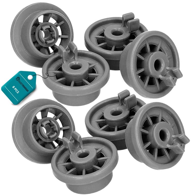 ELECTROHOGAR® roulettes Lave-Vaisselle Compatible avec Bosch | Set Universel Complet de 8 Roues pour Panier Inférieur | Compatib