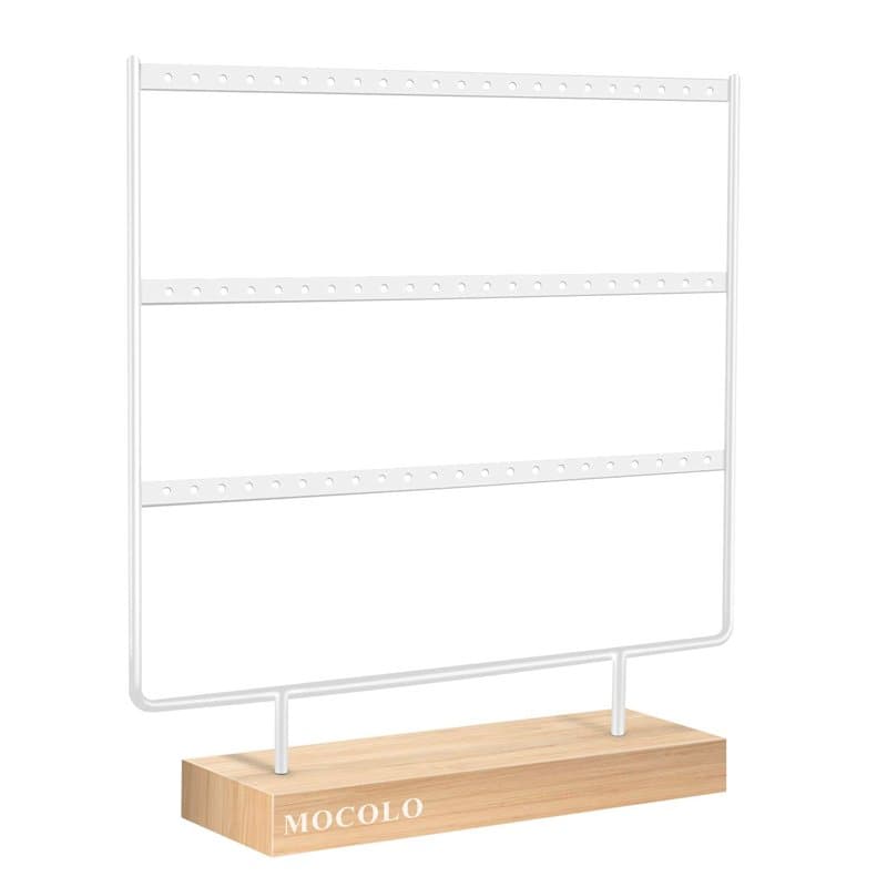 Organisateur de Boucle d'oreille, Support de Boucle d'oreille pour Boucles d'oreilles suspendues (66 Trous et 3 Couches)
